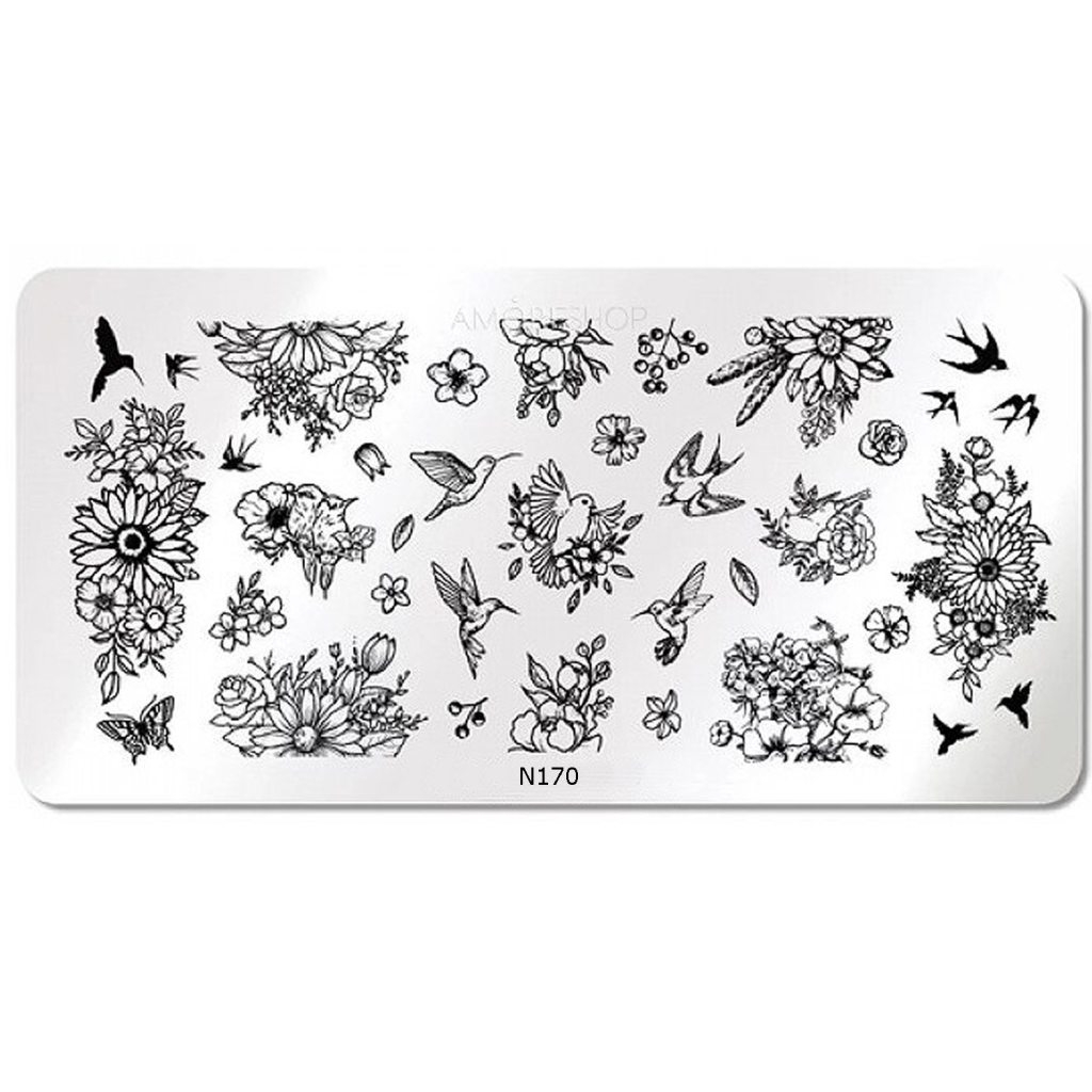 Nail Art Stamping Schablone - STZ-N02- STZ-N02