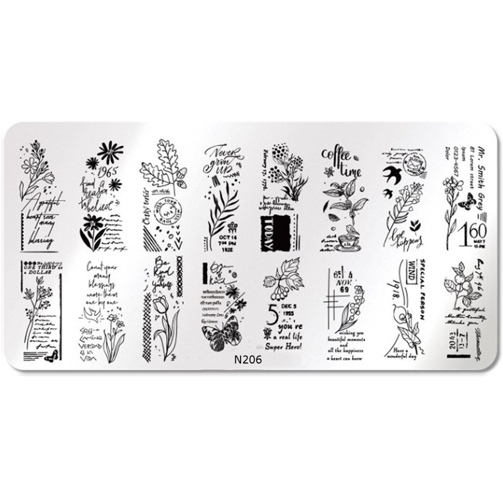 Nail Art Stamping Schablone - STZ-N02- STZ-N02