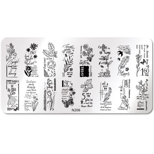 Nail Art Stamping Schablone - STZ-N02- STZ-N02