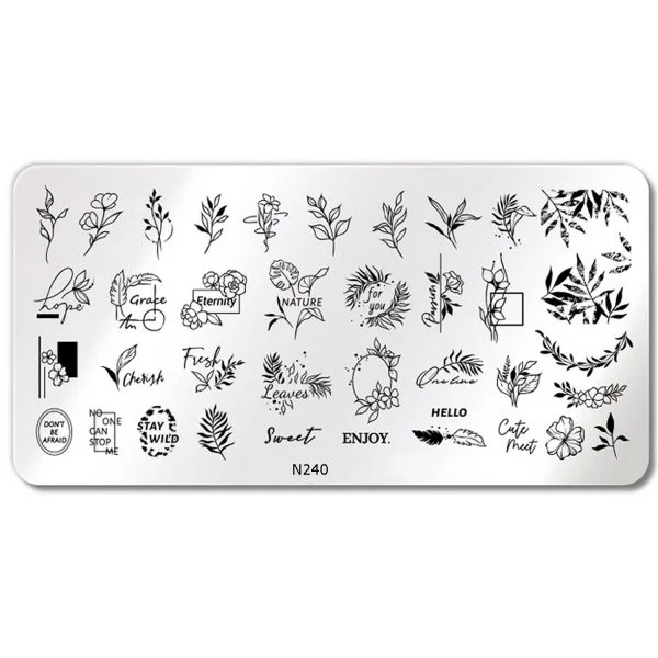 Nail Art Stamping Schablone - STZ-N02- STZ-N02