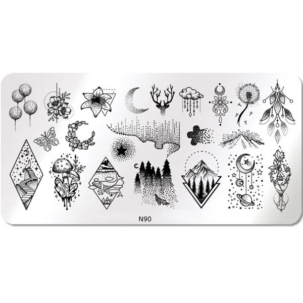 Nail Art Stamping Schablone - STZ-N02- STZ-N02