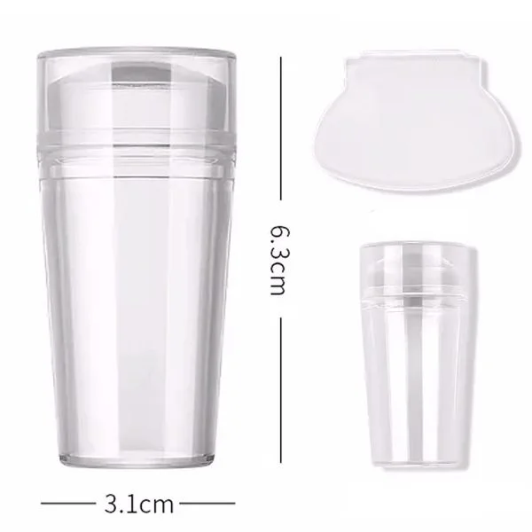 Nail Art Stamping Stempel mit Scraper