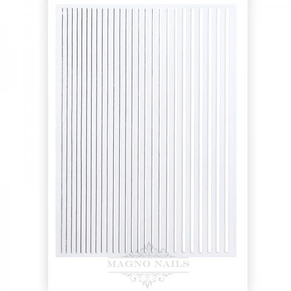3D Flex Stripes Silver - Flexible Sticker Zierstreifen Selbstklebende Nagelaufkleber Nagelsticker Nail Art