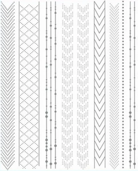 3D Metallic Nail Sticker - silber Seblstklebende Aufkleber Nagelsticker Nagelaufkleber