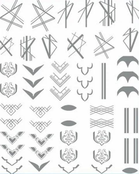 3D Metallic Nail Sticker - silber Seblstklebende Aufkleber Nagelsticker Nagelaufkleber