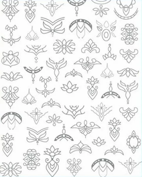 3D Metallic Nail Sticker - silber Seblstklebende Aufkleber Nagelsticker Nagelaufkleber