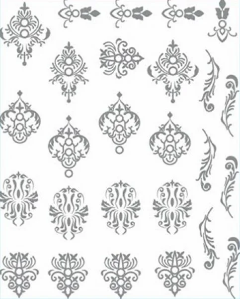 3D Metallic Nail Sticker - silber Seblstklebende Aufkleber Nagelsticker Nagelaufkleber