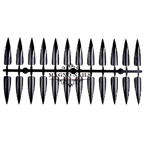 Präsentation Stiletto Tips mit 240 Tips schwarz Nageldesign Nägel Nails Nagelstudio