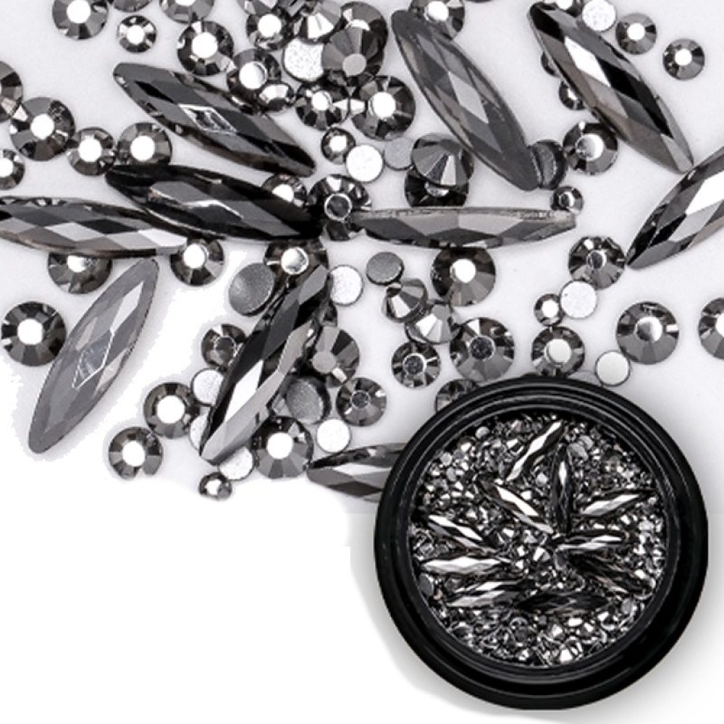 Mix - Nail Art - Strasssteine Set - black Nail Nagelstudio Nägel Nailart Nail art