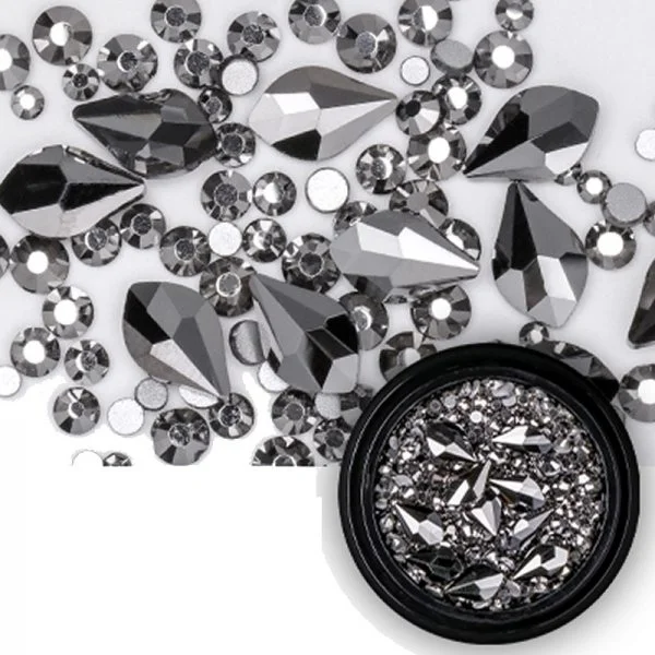 Mix - Nail Art - Strasssteine Set - black Nail Nagelstudio Nägel Nailart Nail art