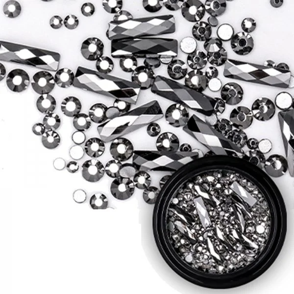 Mix - Nail Art - Strasssteine Set - black Nail Nagelstudio Nägel Nailart Nail art