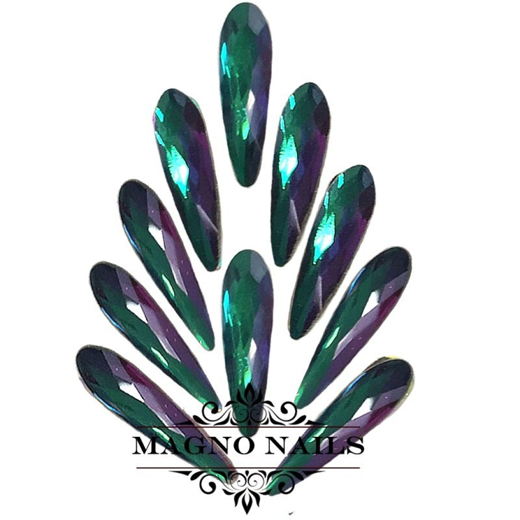 Overlay -  Glas Strasssteine - Tropfen 3 x 10mm - Chameleon Nageldesign Nägel Schmuck Nails 