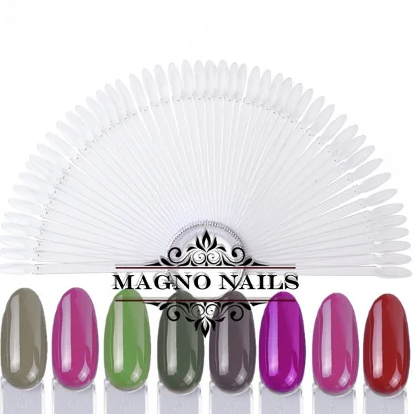 Tipfächer mit 50 Präsentations Stäbchen rund klar Nageldesign Nägel Nails Nagelstudio Nageltips Nailart