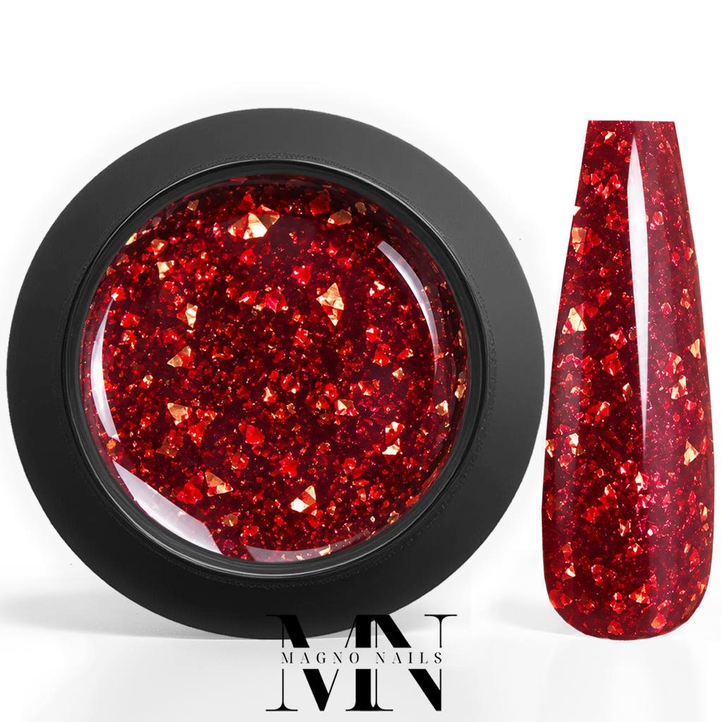 Special Edition Cover - Make Up Gel - Rot mit Glitter Flakes
