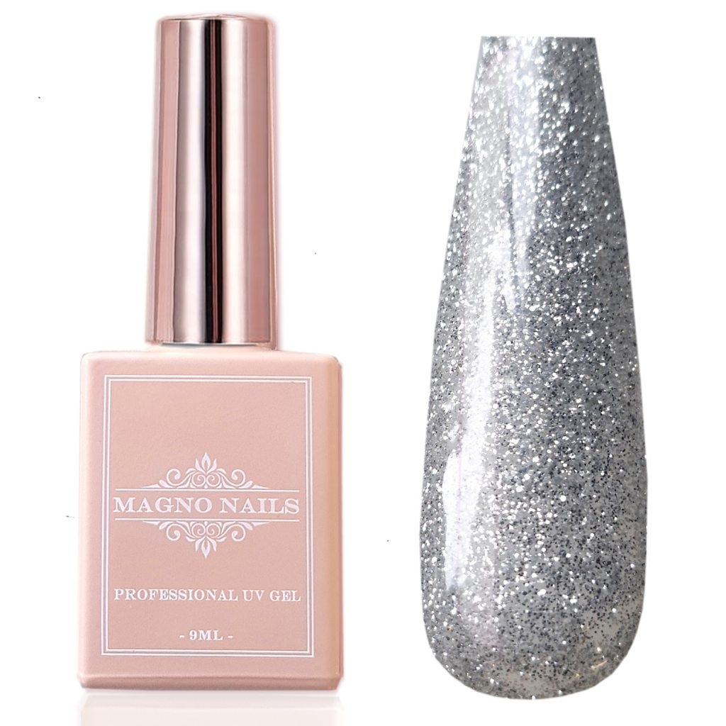 UV Gel - 6042 - Glitter Gel Lack - Frozen Silver