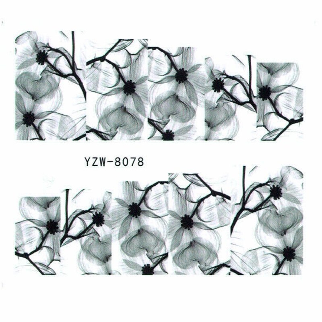 Water Transfer Sticker schwarz
Wasser Tattos Blumen