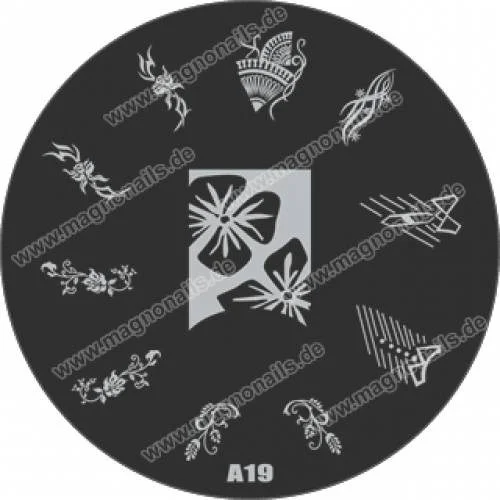Nail Stamping Schablone A19