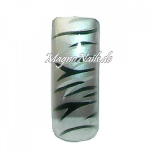 Airbrush Tips Profitips French Design Nageltips Silber Schwarz Streifen
