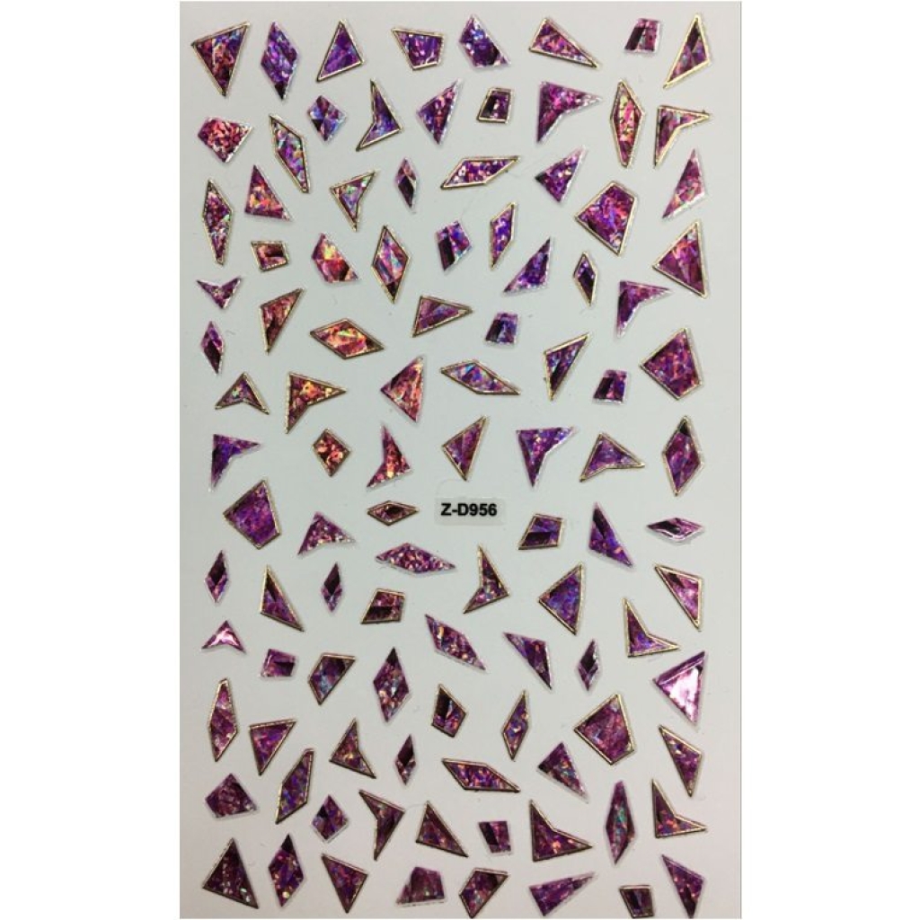 3D Broken Glas Nail Sticker Selbstklebende Aufkleber Nagelaufkleber Nagelsticker