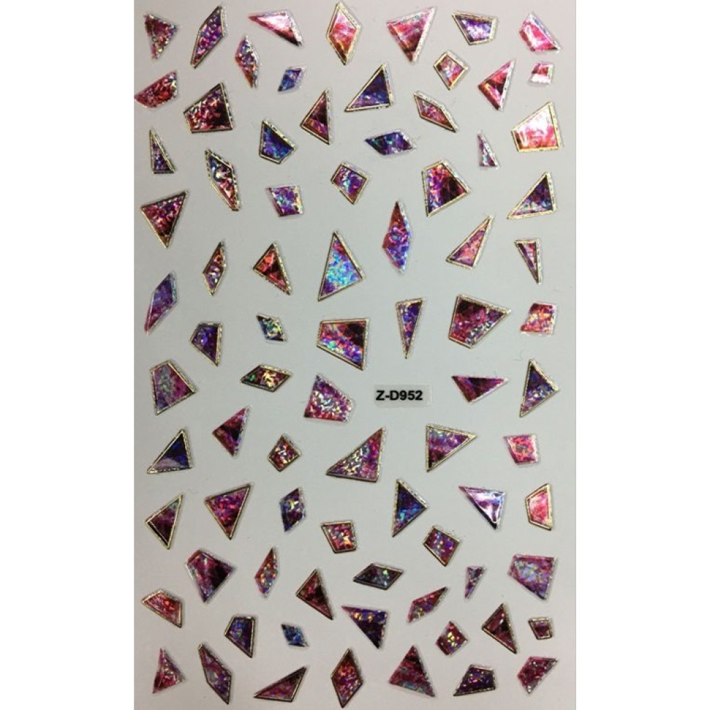 3D Broken Glas Nail Sticker Selbstklebende Aufkleber Nagelaufkleber Nagelsticker