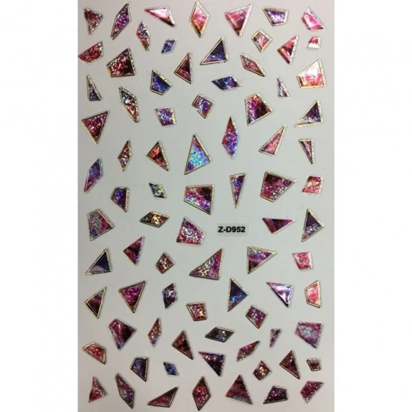 3D Broken Glas Nail Sticker Selbstklebende Aufkleber Nagelaufkleber Nagelsticker