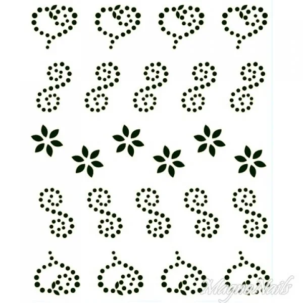 Crystal Nail Sticker - Bindis - schwarz Strasssteine Strass Aufkleber selbstklebende Nailart Nail art