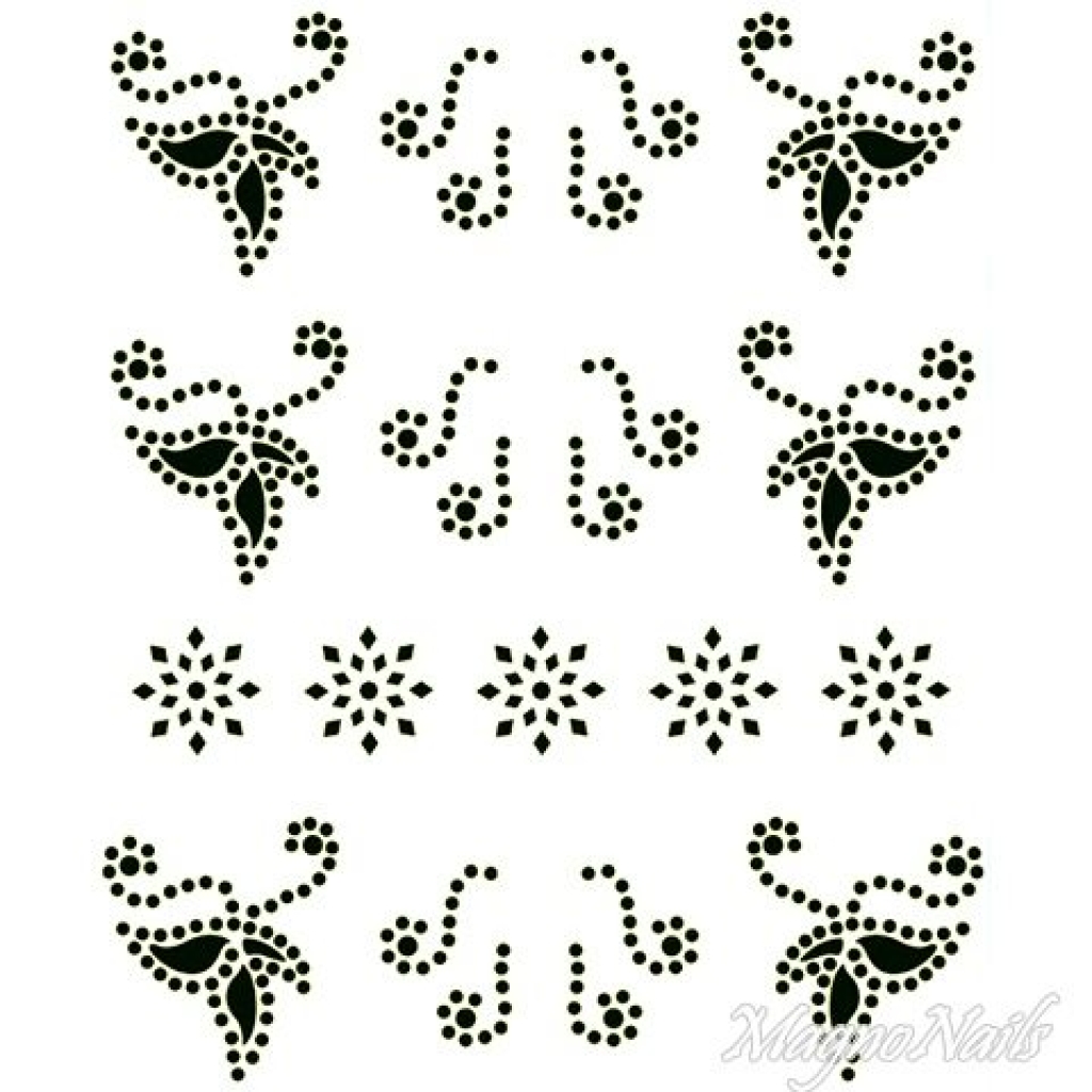 Crystal Nail Sticker - Bindis - schwarz Strasssteine Strass Aufkleber selbstklebende Nailart Nail art