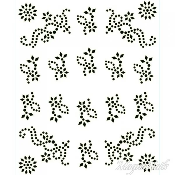 Crystal Nail Sticker - Bindis - schwarz Strasssteine Strass Aufkleber selbstklebende Nailart Nail art