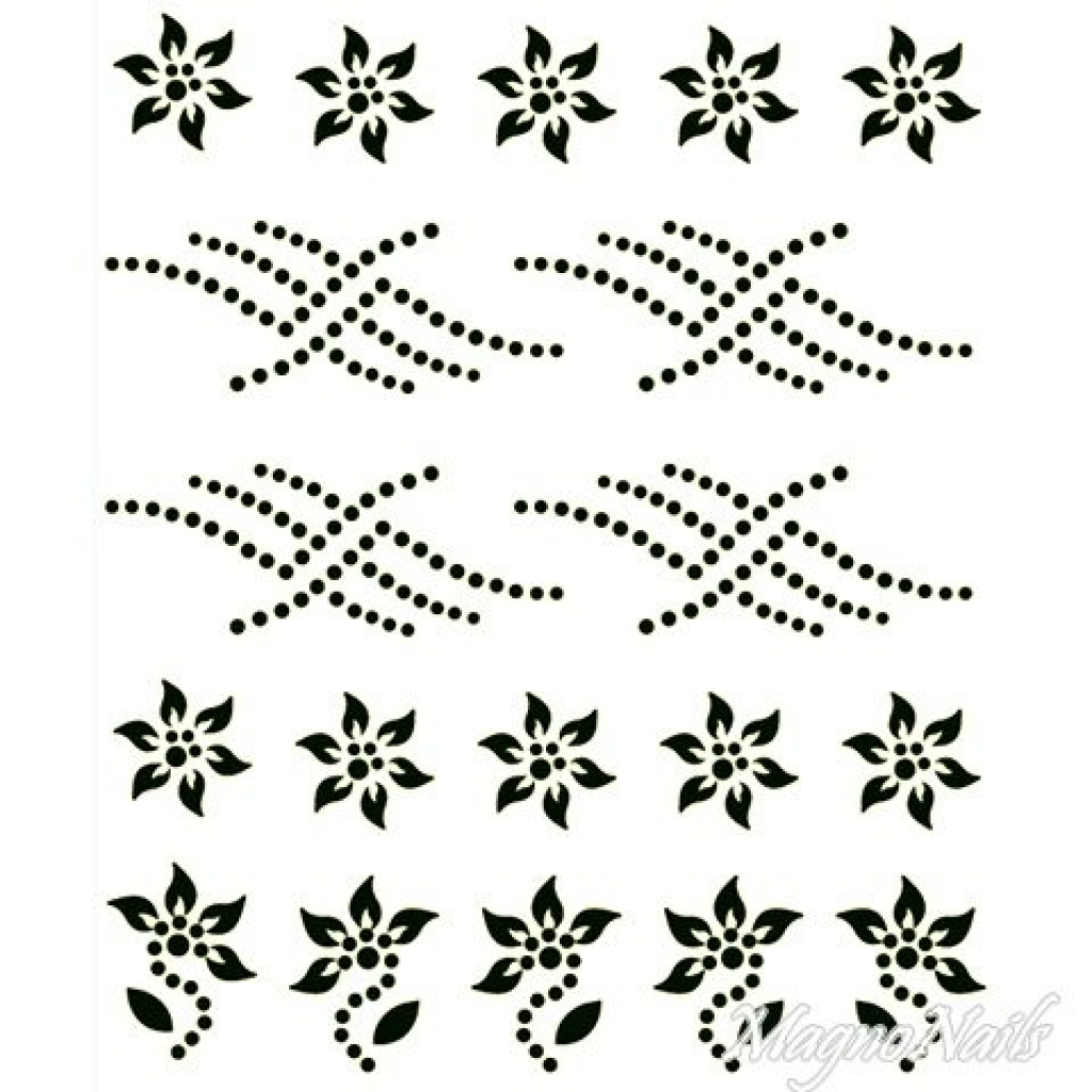 Crystal Nail Sticker - Bindis - schwarz Strasssteine Strass Aufkleber selbstklebende Nailart Nail art