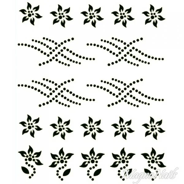 Crystal Nail Sticker - Bindis - schwarz Strasssteine Strass Aufkleber selbstklebende Nailart Nail art