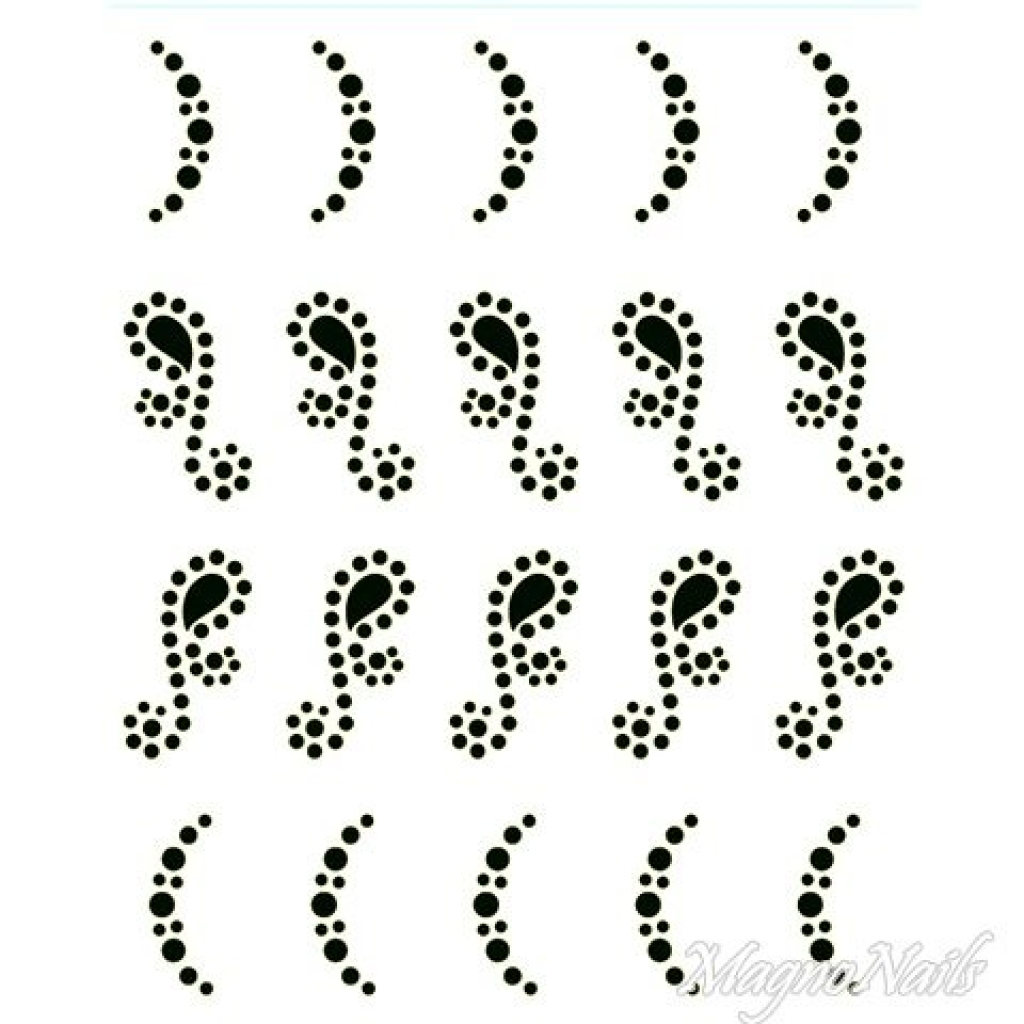 Crystal Nail Sticker - Bindis - schwarz Strasssteine Strass Aufkleber selbstklebende Nailart Nail art