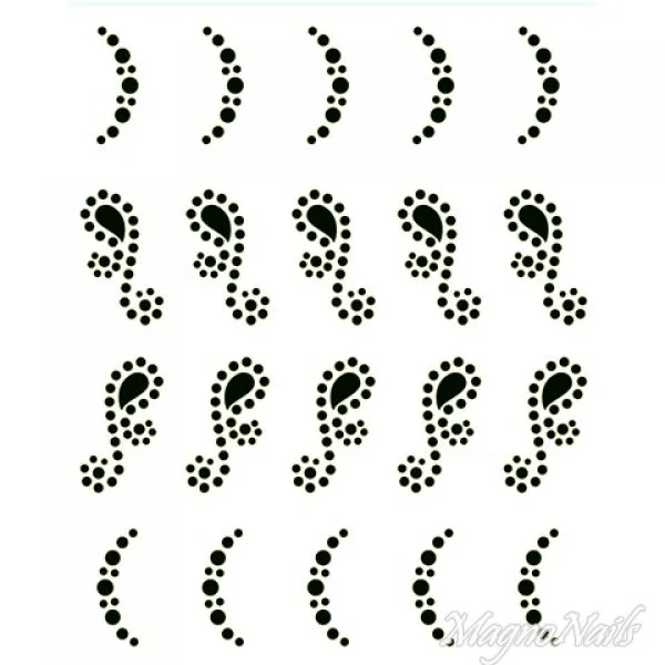 Crystal Nail Sticker - Bindis - schwarz Strasssteine Strass Aufkleber selbstklebende Nailart Nail art