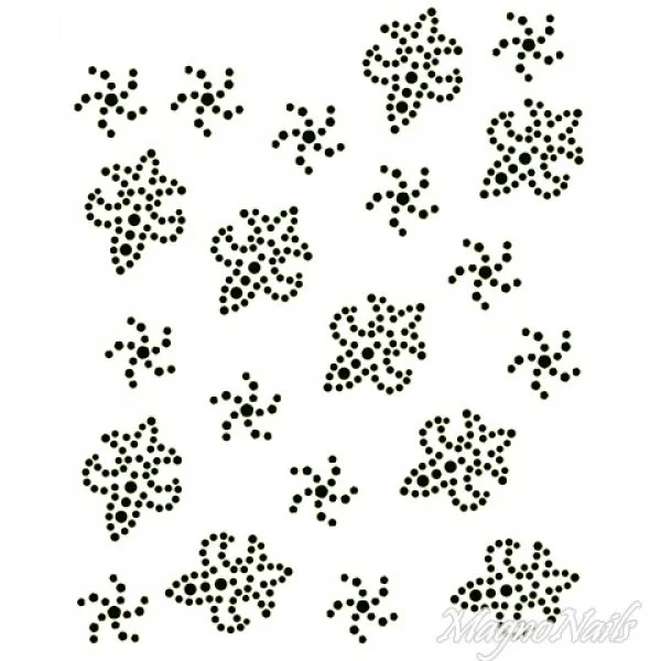 Crystal Nail Sticker - Bindis - schwarz Strasssteine Strass Aufkleber selbstklebende Nailart Nail art