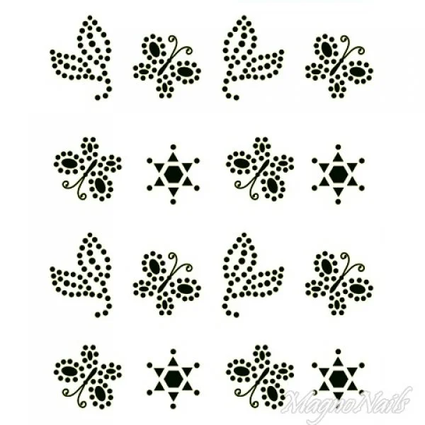 Crystal Nail Sticker - Bindis - schwarz Strasssteine Strass Aufkleber selbstklebende Nailart Nail art