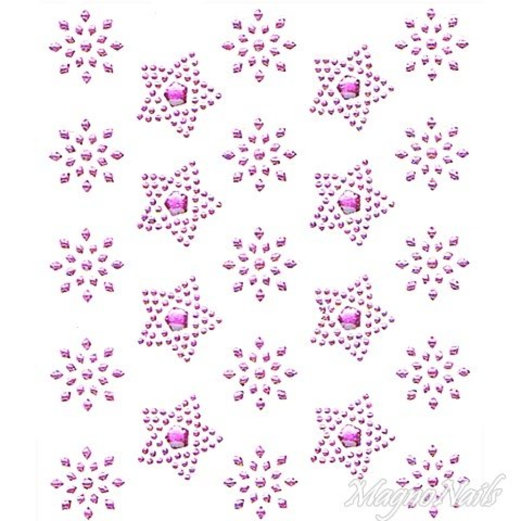 Crystal Nail Sticker - Bindis - pink Strasssteine Strass Aufkleber selbstklebende Nailart Nail art