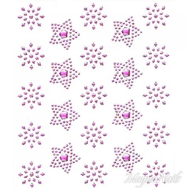 Crystal Nail Sticker - Bindis - pink Strasssteine Strass Aufkleber selbstklebende Nailart Nail art
