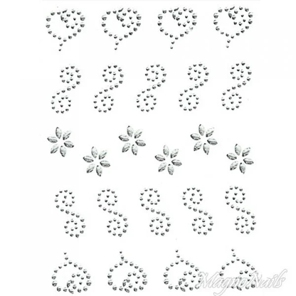 Crystal Nail Sticker - Bindis - crystal Strasssteine Strass Aufkleber selbstklebende Nailar Nail art