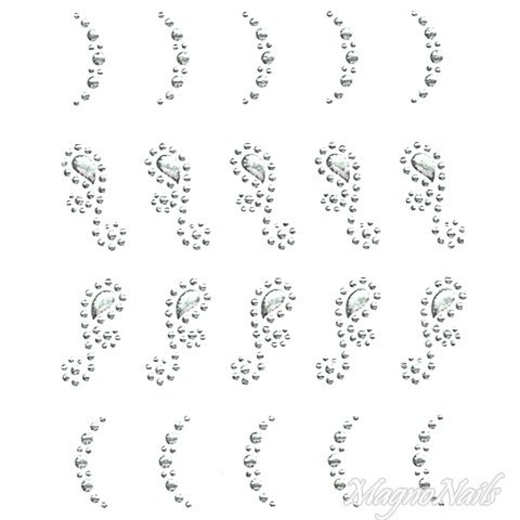 Crystal Nail Sticker - Bindis - crystal Strasssteine Strass Aufkleber selbstklebende Nailar Nail art