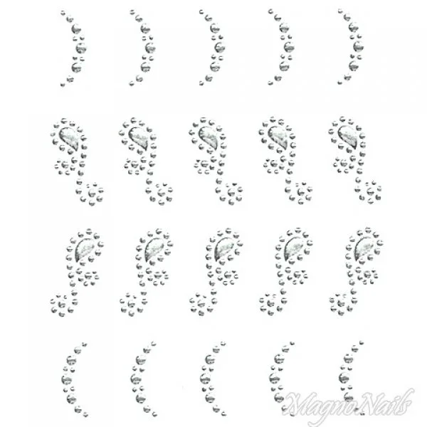 Crystal Nail Sticker - Bindis - crystal Strasssteine Strass Aufkleber selbstklebende Nailar Nail art