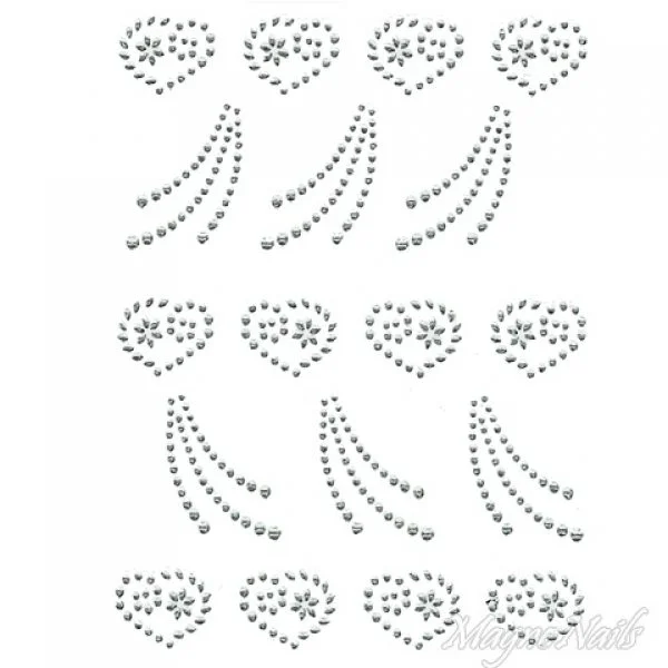 Crystal Nail Sticker - Bindis - crystal Strasssteine Strass Aufkleber selbstklebende Nailar Nail art