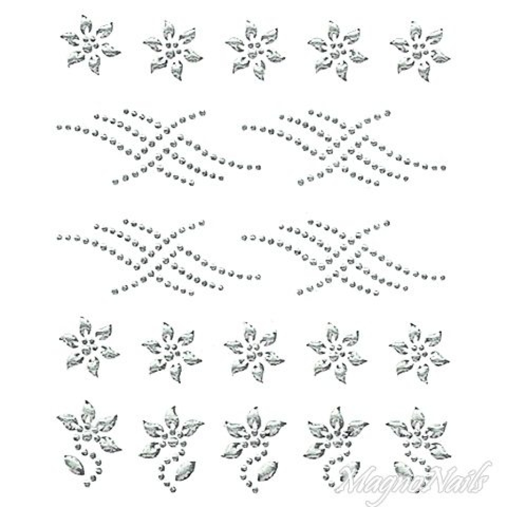 Crystal Nail Sticker - Bindis - crystal Strasssteine Strass Aufkleber selbstklebende Nailar Nail art
