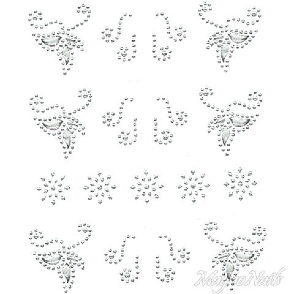 Crystal Nail Sticker - Bindis - crystal Strasssteine Strass Aufkleber selbstklebende Nailar Nail art