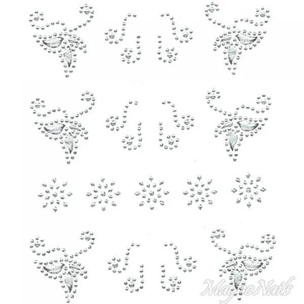 Crystal Nail Sticker - Bindis - crystal Strasssteine Strass Aufkleber selbstklebende Nailar Nail art