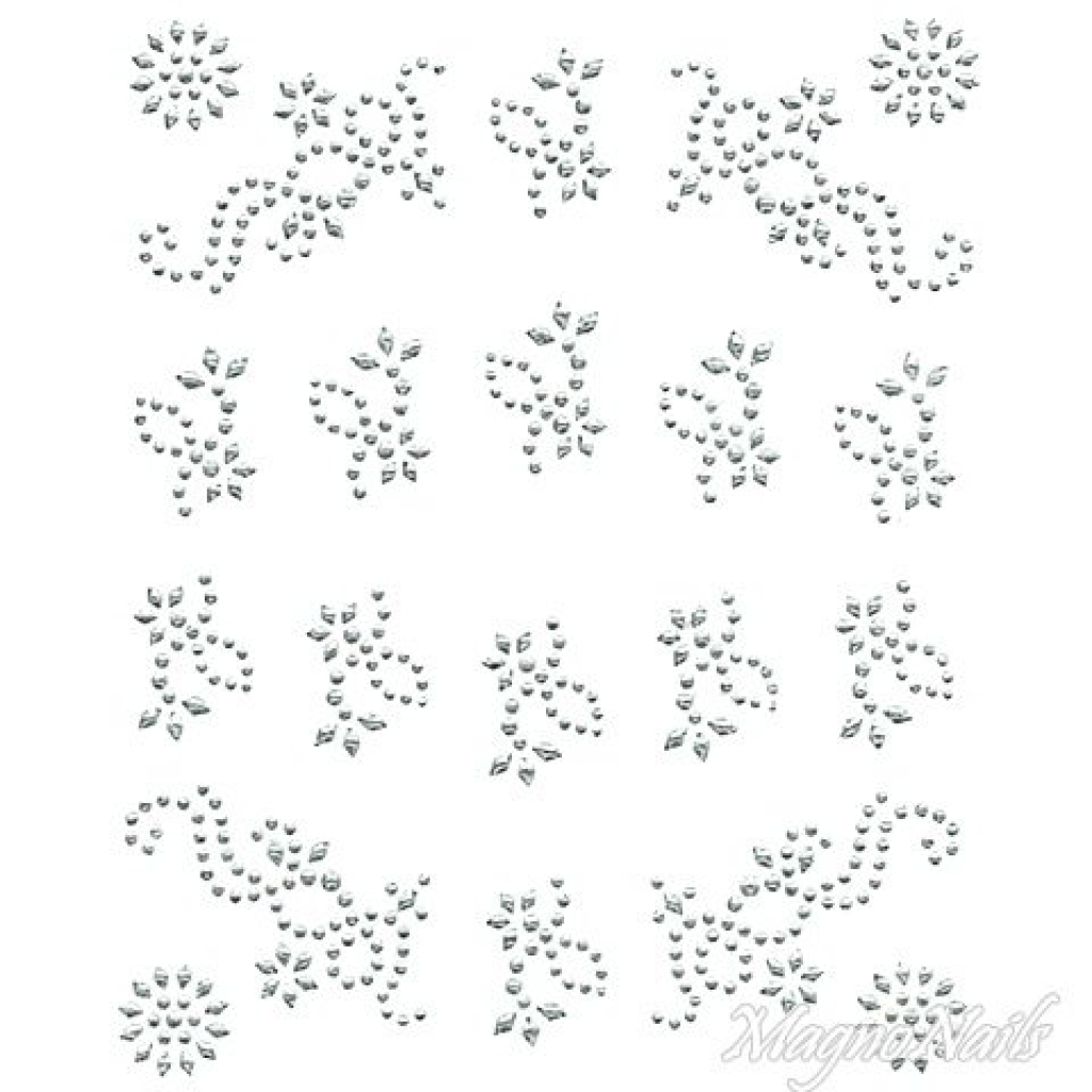 Crystal Nail Sticker - Bindis - crystal Strasssteine Strass Aufkleber selbstklebende Nailar Nail art