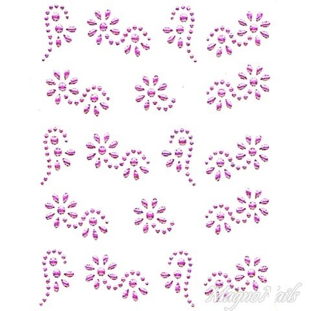 Crystal Nail Sticker - Bindis - pink Strasssteine Strass Aufkleber selbstklebende Nailar Nail art