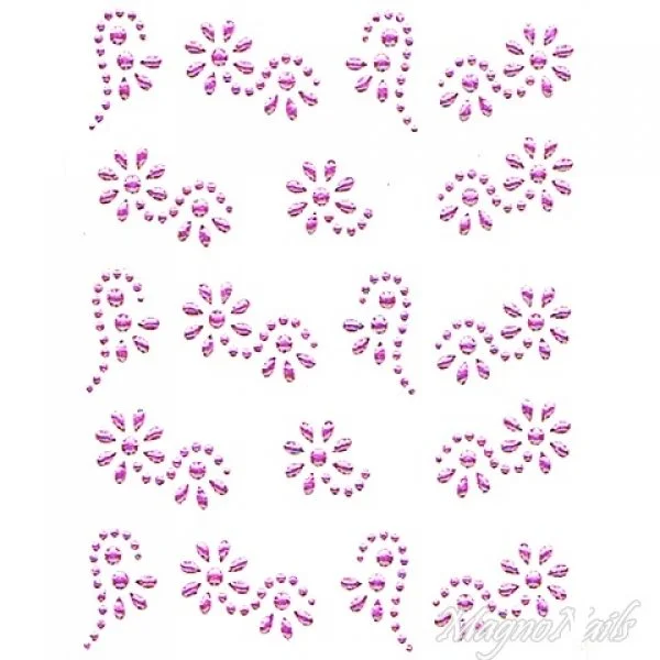 Crystal Nail Sticker - Bindis - pink Strasssteine Strass Aufkleber selbstklebende Nailar Nail art