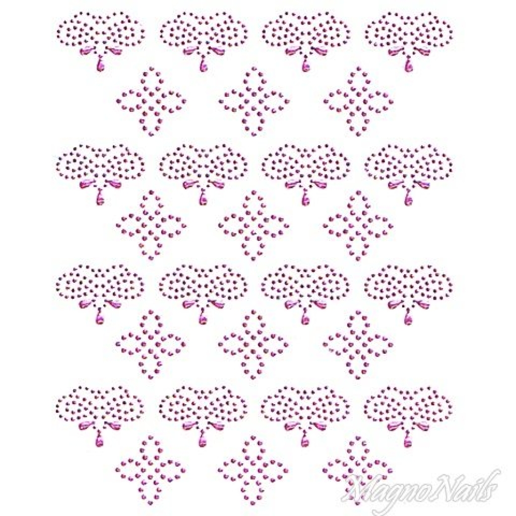 Crystal Nail Sticker - Bindis - pink Strasssteine Strass Aufkleber selbstklebende Nailar Nail art