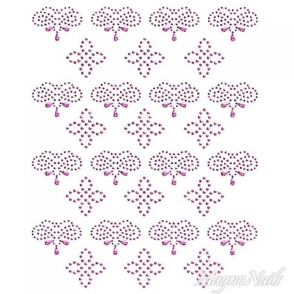 Crystal Nail Sticker - Bindis - pink Strasssteine Strass Aufkleber selbstklebende Nailar Nail art