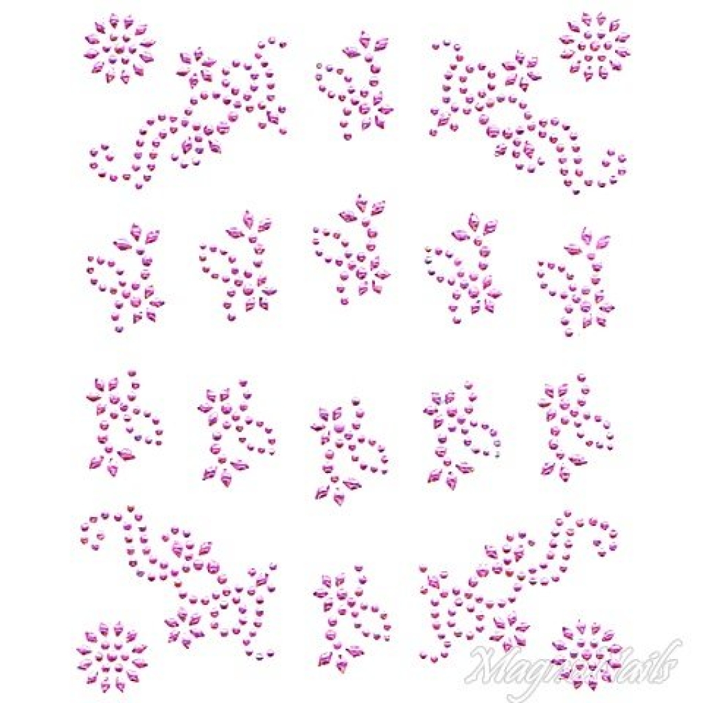 Crystal Nail Sticker - Bindis - pink Strasssteine Strass Aufkleber selbstklebende Nailar Nail art