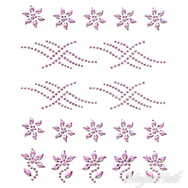 Crystal Nail Sticker - Bindis - pink Strasssteine Strass Aufkleber selbstklebende Nailar Nail art